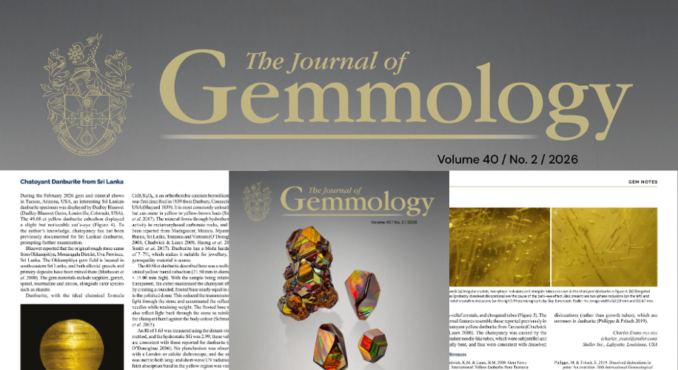 The Journal of Gemmology, Volume 40, No.2, 2026